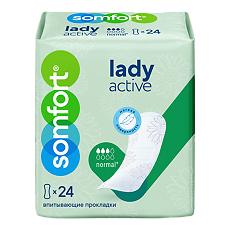 Купить Somfort Lady Active Прокладки впитывающие Normal 24 шт цена