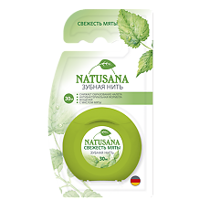 Купить Natusana Зубная нить Свежесть мяты 30 м 1 шт цена