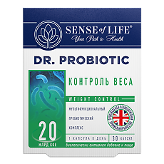 Купить Sense of Life Dr. Probiotic Контроль веса (Weight control) капсулы массой 600 мг 30 шт цена