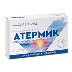 Изображение товара Атермик таблетки покрыт.плен.об. 400 мг+325 мг 10 шт