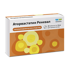 Купить Аторвастатин Реневал таблетки покрыт.плен.об. 10 мг 30 шт цена