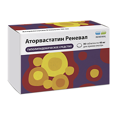 Купить Аторвастатин Реневал таблетки покрыт.плен.об. 40 мг 90 шт цена