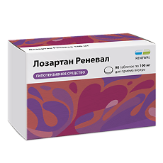 Купить Лозартан Реневал таблетки покрыт.плен.об. 100 мг 90 шт цена