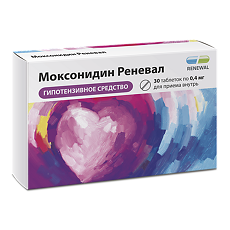 Изображение товара Моксонидин Реневал таблетки покрыт.плен.об. 0,4 мг 30 шт