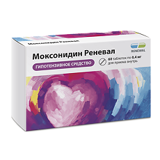 Купить Моксонидин Реневал таблетки покрыт.плен.об. 0,4 мг 60 шт цена