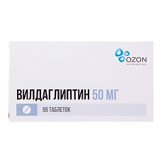 Изображение товара Вилдаглиптин таблетки 50 мг 56 шт