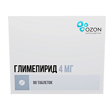 Купить Глимепирид таблетки 4 мг 90 шт цена