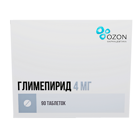 Глимепирид таблетки 4 мг 90 шт