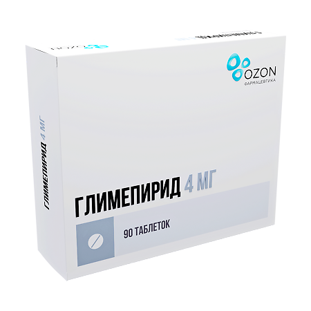 Глимепирид таблетки 4 мг 90 шт