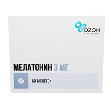 Изображение товара Мелатонин таблетки покрыт.плен.об. 3 мг 60 шт