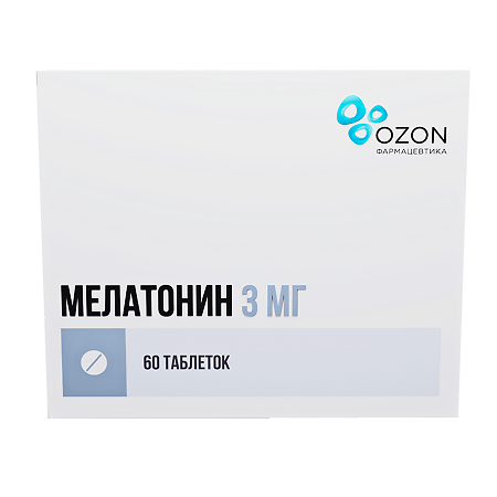 Мелатонин таблетки покрыт.плен.об. 3 мг 60 шт