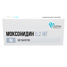 Изображение товара Моксонидин таблетки покрыт.плен.об. 0,2 мг 60 шт