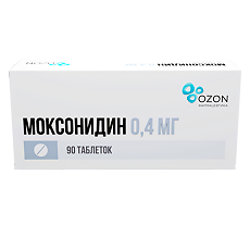 Изображение товара Моксонидин таблетки покрыт.плен.об. 0,4 мг 90 шт