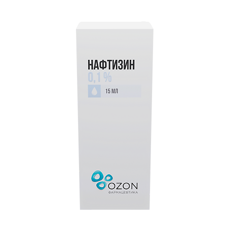 Нафтизин капли назальные 0,1 % флакон 15 мл 1 шт