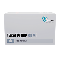 Изображение товара Тикагрелор таблетки покрыт.плен.об. 60 мг 168 шт