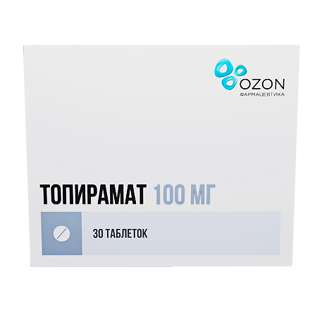 Топирамат таблетки покрыт.плен.об. 100 мг 30 шт