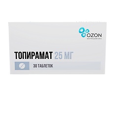 Изображение товара Топирамат таблетки покрыт.плен.об. 25 мг 30 шт