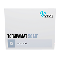 Купить Топирамат таблетки покрыт.плен.об. 50 мг 30 шт цена