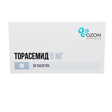Купить Торасемид таблетки 5 мг 30 шт цена