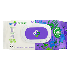 Купить Med Expert Салфетки влажные антибактериальные с пластиковым клапаном 72 шт цена