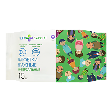 Купить Med Expert Салфетки влажные универсальные 15 шт цена