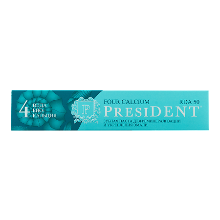 PresiDent Four Calcium зубная паста (50 RDA) 75 мл 1 шт