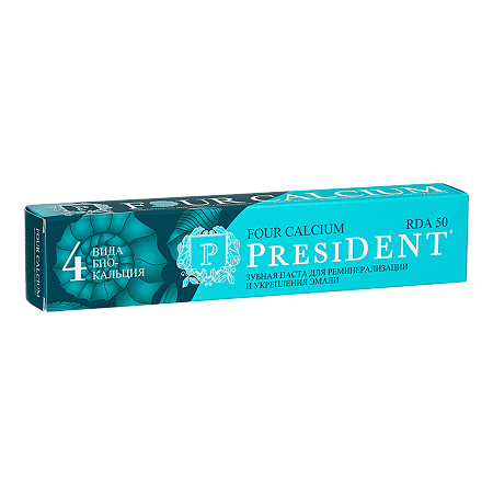 PresiDent Four Calcium зубная паста (50 RDA) 75 мл 1 шт