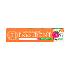 Изображение товара PresiDent Детская зубная паста Мамина Малинка (RDA 25) 0-3 45 г 1 шт