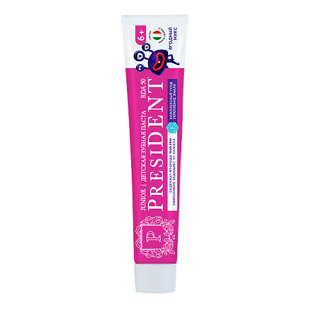 PresiDent Детская зубная паста Ягодный микс (RDA 50) 6+ 70 г 1 шт