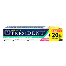 Купить PresiDent Garant+ Крем для фиксации зубных протезов нейтральный вкус 100 г 1 шт цена