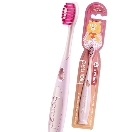 Biomed Детская зубная щетка 2+ мягкая 1 шт