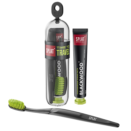 Splat Дорожный набор Blackwood зубная паста 25 г и зубная щетка 1 уп