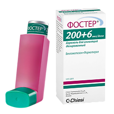Купить Фостер аэрозоль для ингаляций дозированный 200 мкг+6 мкг/доза 120 доз 1 шт цена