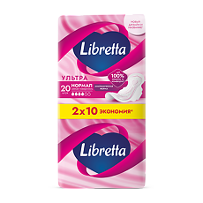 Купить Libretta Прокладки гигиенические Ультра Нормал мягкая поверхность 20 шт цена