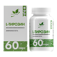Изображение товара NaturalSupp L-Тирозин капс 500/L-Tyrosine caps 500 капсулы по 500 мг 60 шт