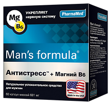 Изображение товара Man's formula / Менс формула Антистресс+Магний B6 капсулы массой 681 мг 60 шт.