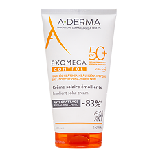 Изображение товара A-Derma Exomega Control Смягчающий солнцезащитный крем-эмолент для лица и тела SPF50+ 150 мл 1 шт