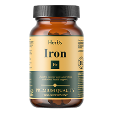 Купить Herbs Железо хелат/Iron таблетки массой 300 мг 60 шт цена