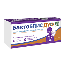 Купить БактоБЛИС ДУО/Bactoblis DUO таблетки для рассасывания массой 950 мг 10 шт цена