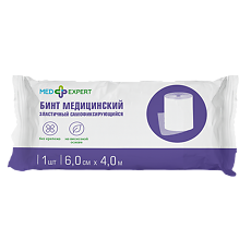 Купить Med Expert Бинт медицинский эластичный самофиксирующийся 4м х 6см 1 шт цена
