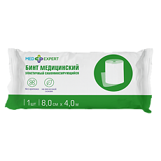 Купить Med Expert Бинт медицинский эластичный самофиксирующийся 4м х 8см 1 шт цена