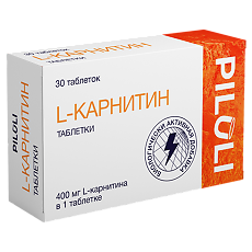 Изображение товара PILULI L-карнитин таблетки массой 1040 мг 30 шт