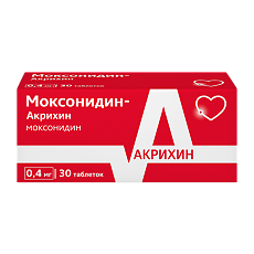 Изображение товара Моксонидин-Акрихин таблетки покрыт.плен.об. 0,4 мг 30 шт