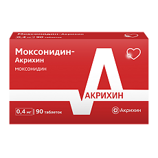 Изображение товара Моксонидин-Акрихин таблетки покрыт.плен.об. 0,4 мг 90 шт