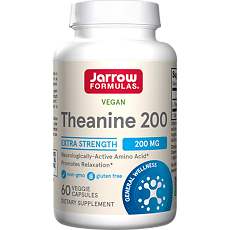Изображение товара Jarrow Formulas Теанин 200 мг/Theanine 200 mg вегетарианские капсулы массой 335 мг 60 шт