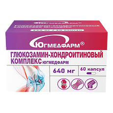 Изображение товара Глюкозамин- хондроитиновый комплекс Югмедфарм капсулы массой 640 мг 60 шт