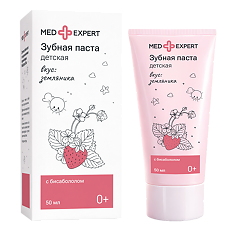 Изображение товара Med Expert Детская зубная паста со вкусом земляники 50 мл 1 шт