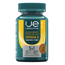 Купить УЕСАППС Ультра Энерджи Премиум Омега-3/UESUPPS Ultra Energy Premium Omega-3 мягкие капсулы массой 1405 мг 60 шт цена
