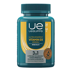 Изображение товара УЕСАППС Ультра Энерджи Витамин D3 2000 ME/UESUPPS Ultra Energy Vitamin D3 2000IU мягкие капсулы массой 260 мг 240 шт