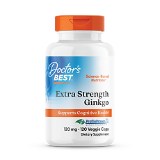 Купить Доктор Бэст (Doctor's Best) Гинкго Билоба стронг / Extra Strength Ginkgo капсулы массой 480 мг 120 шт цена